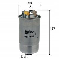 Filtr paliwa diesel przepływowy - VALEO 587570 — zdjęcie 2