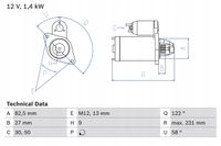 Rozrusznik vw 2,4-3,0 a4/a6/a8 passat 95- - BOSCH 0 986 018 340 — zdjęcie 2