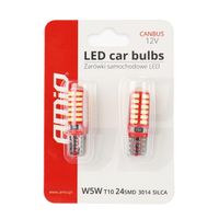 Żarówki LED CANBUS 24SMD 3014 T10e W5W SILCA White 12V - AMIO AMI01444 — zdjęcie 5