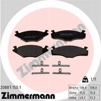Klocki hamulcowe - ZIMMERMANN 20887.150.1 — zdjęcie 2