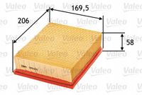 Filtr powietrza panelowy - VALEO 585006 — zdjęcie 2