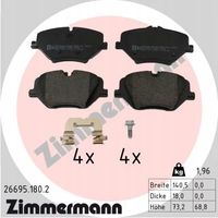 Klocki hamulcowe - ZIMMERMANN 26695.180.2