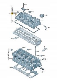 Śruba pokrywy zaworów - OE 04L 103 831