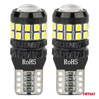 Żarówki LED CANBUS T10 W5W 27SMD 2016 White 12V 24V - AMIO 04258 — zdjęcie 2