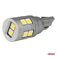 Żarówki LED CANBUS T10 W5W 12 SMD 3030 White 12V 24V - AMIO AMI04243 — zdjęcie 3