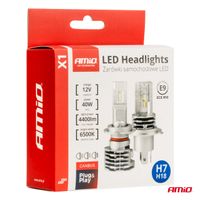 Żarówki samochodowe LED seria X1 H7 6500K Canbus - AMIO AMI02966 — zdjęcie 5