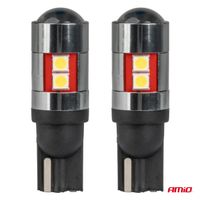 Żarówki LED CANBUS T10 W5W 9 SMD 3030 White 12V 24V 36V 48V - AMIO AMI04244 — zdjęcie 2