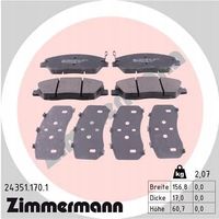 Klocki hamulcowe - ZIMMERMANN 24351.170.1 — zdjęcie 2