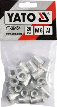 Nitonakretki aluminiowe m6, 20szt - YATO YATYT-36454