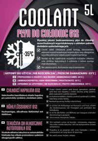 Płyn do chłodnic coolant g12 5l czerwony COL894515 — zdjęcie 3