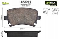 Klocki hamulcowe optipack lcv - VALEO 872914