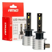 Żarówki samochodowe LED seria H-mini H1 6500K Canbus - AMIO AMI03329
