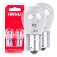 Żarówki halogenowe P21W BA15s 12V 2szt. blister - AMIO AMI03351