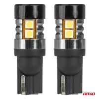Żarówki LED CANBUS T10 W5W 9 SMD 3030 White 12V 24V - AMIO AMI04241 — zdjęcie 2