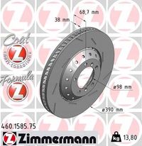 Tarcza hamulcowy prawa - ZIMMERMANN 460.1585.75 — zdjęcie 2