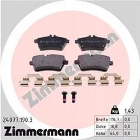 Klocki hamulcowe - ZIMMERMANN 24077.190.3 — zdjęcie 2