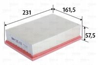 Filtr powietrza panelowy - VALEO 585439 — zdjęcie 2