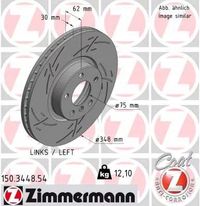 Tarcza hamulcowy lewa - ZIMMERMANN 150.3448.54 — zdjęcie 2