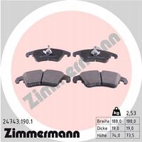 Klocki hamulcowe - ZIMMERMANN 24743.190.1 — zdjęcie 2