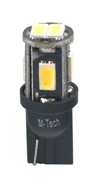 Zarowka led 12v w5w 2w biala 6x smd - M-TECH MTELB809W