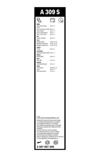 Pióro wycieraczki Aerotwin, komplet - BOSCH 3 397 007 309