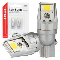 Żarówki LED CANBUS T10 W5W 2SMD 3570 White 12V 24V - AMIO AMI04256