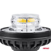 Lampa ostrzegawcza błyskowa kogut 36 LED śruba R65 R10 12V 24V W03sb - AMIO AMI02294 — zdjęcie 3