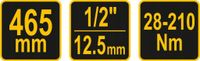 Klucz dynamometryczny 1/2 28-210nm - VOREL YAT57350 — zdjęcie 4
