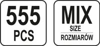 Zestaw Zawleczek Prostych 555 szt. Mix - YATO YATYT-06873 — zdjęcie 5