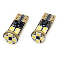 Żarówki LED CANBUS 12SMD 2835 T10e W5W White 12V 24V - AMIO AMI01636 — zdjęcie 4
