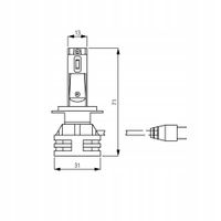 Led h7 12v up to led 6000k 3000lm - BOSMA LED7626 — zdjęcie 4