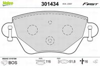 Klocki hamulcowe First - VALEO 301434 — zdjęcie 2