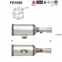 Filtr cząstek stałych dpf citroen c8 2,0hdi euro 4 - AS FD1008