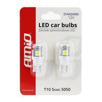 Żarówki LED STANDARD T10 W5W 5xSMD 5050 12V - AMIO AMI01284 — zdjęcie 5