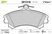 Klocki hamulcowe First - VALEO 301318 — zdjęcie 2
