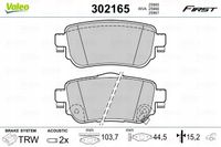 Klocki hamulcowe First - VALEO 302165