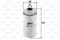 Filtr paliwa diesel puszkowy - VALEO 587739 — zdjęcie 2