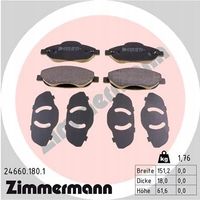 Klocki hamulcowe - ZIMMERMANN 24660.180.1 — zdjęcie 2
