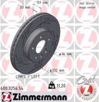 Tarcza hamulcowy lewa - ZIMMERMANN 600.3256.54 — zdjęcie 2