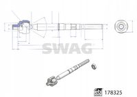 Drążek kierowniczy l/p renault - SWAG 33104470
