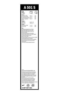 Pióro wycieraczki Aerotwin, komplet - BOSCH 3 397 007 501