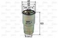 Filtr paliwa diesel puszkowy - VALEO 587710 — zdjęcie 2