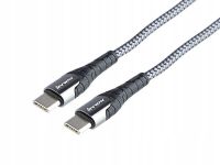 Kabel usb c-usb c 200cm mikrofibra - CARMOTION CRM63035 — zdjęcie 2
