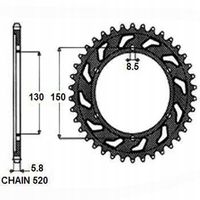 Zębatka napędowyędzana tył moto. sunstar 1-3592-48 — zdjęcie 2