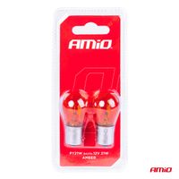 Żarówki halogenowe PY21W BAU15S 12V POMARAŃCZOWE 2szt. blister - AMIO AMI03352 — zdjęcie 4