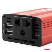 Przetwornica napięcia 12V/230V 150W/300W 2xUSB PI01 - AMIO AMI02468 — zdjęcie 2