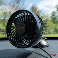 Wiatrak samochodowy wentylator z przyssawką 12V - AMIO AMI03003 — zdjęcie 2