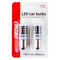 Żarówki LED CANBUS 2016 39SMD 1156 BA15S P21W R10W R5W White 12V 24V - AMIO AMI02799 — zdjęcie 4