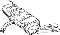 Tłumik układu wydechowego tył - BOSAL BOS233-493
