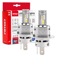 Żarówki samochodowe LED seria X2 H4/H19 6500K Canbus - AMIO AMI02972